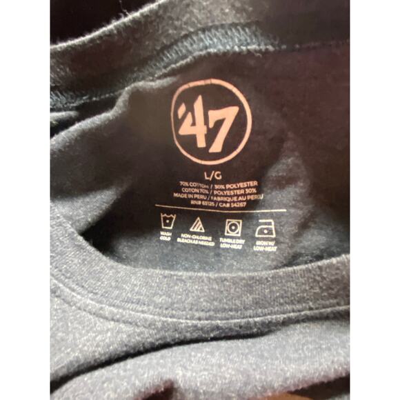 47 Brand Adult Unisex Size Large Blue Long Sleeve Patriots Brady T-Shirt NFL - Picture 5 of 5